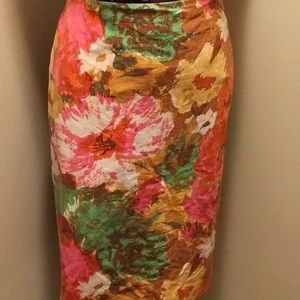 Vintage Floral Pencil Skirt
